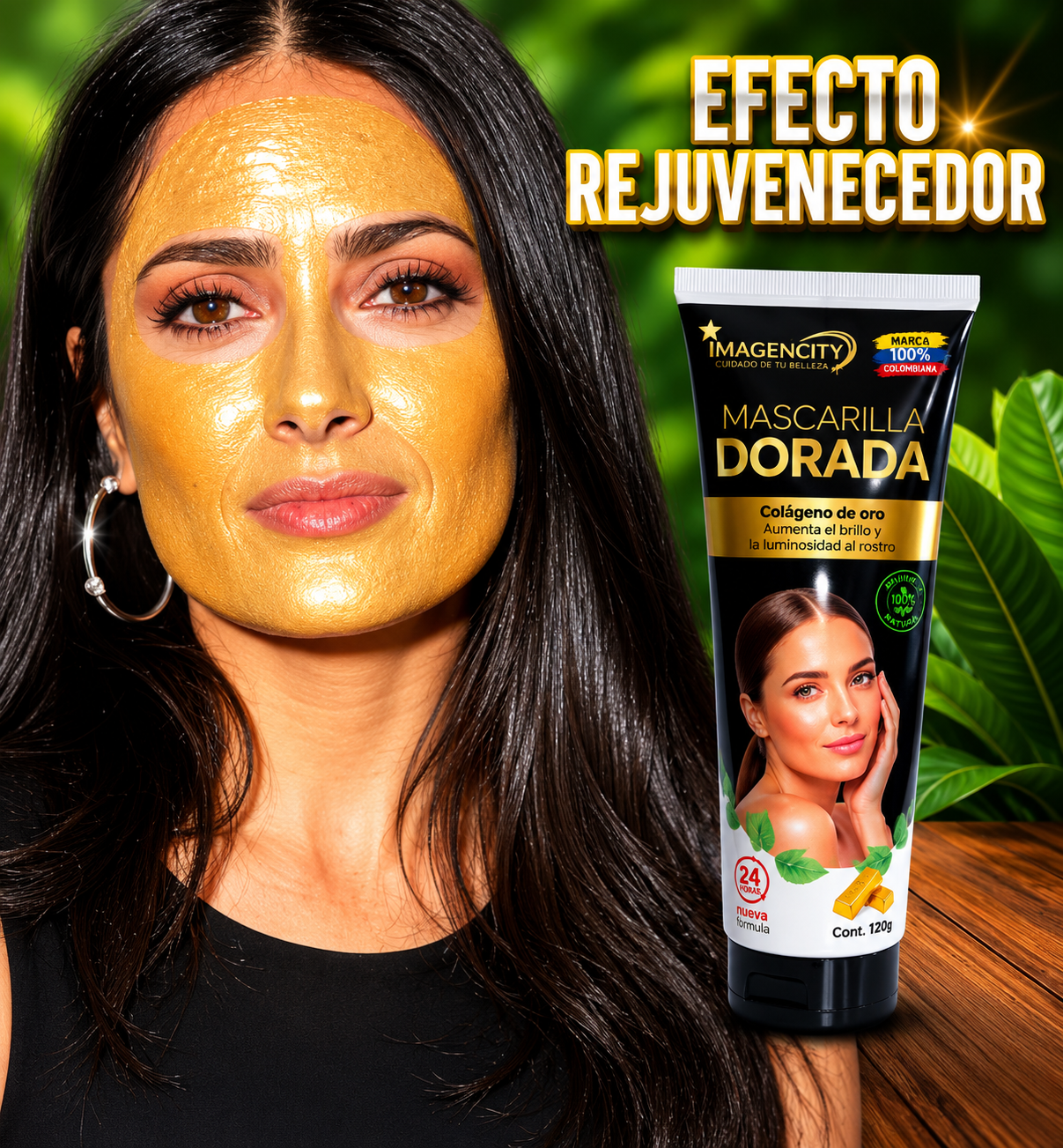 Mascarilla Colageno Dorada Tubo