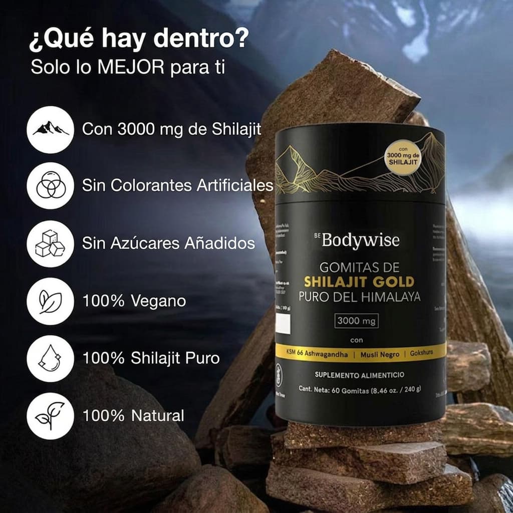 Suplemento Shilajit Gomas 60 Pcs 3000mg